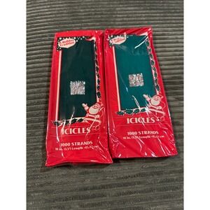 Vintage Silver‎ Holiday Tradition Icicles 1000 Strands 18" - Set of 2